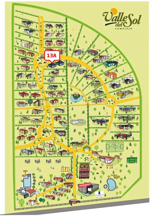 Ubicación de Casa 13-A en el complejo