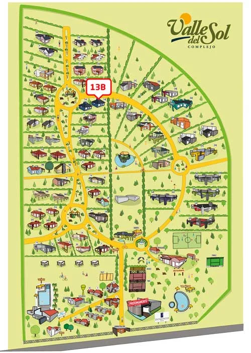Ubicación de Casa 13-B en el complejo