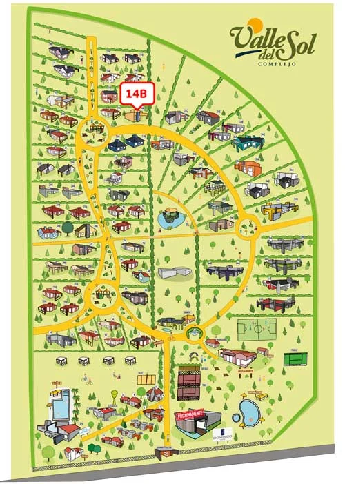 Ubicación de Casa 14-B en el complejo