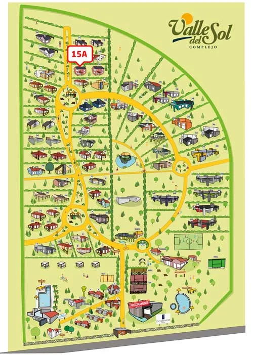 Ubicación de Casa 15-A en el complejo