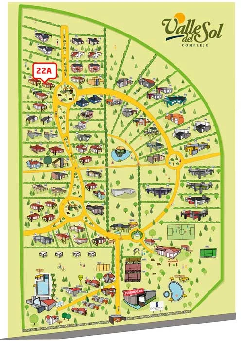Ubicación de Casa 22-A en el complejo