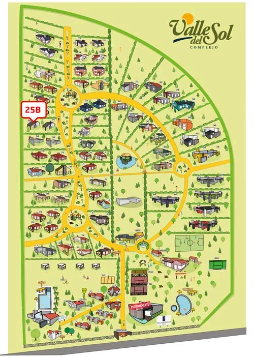 Ubicación de Casa 25-B en el complejo