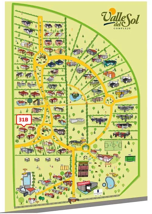 Ubicación de Casa 31-B en el complejo