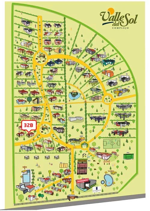 Ubicación de Casa 32-B en el complejo