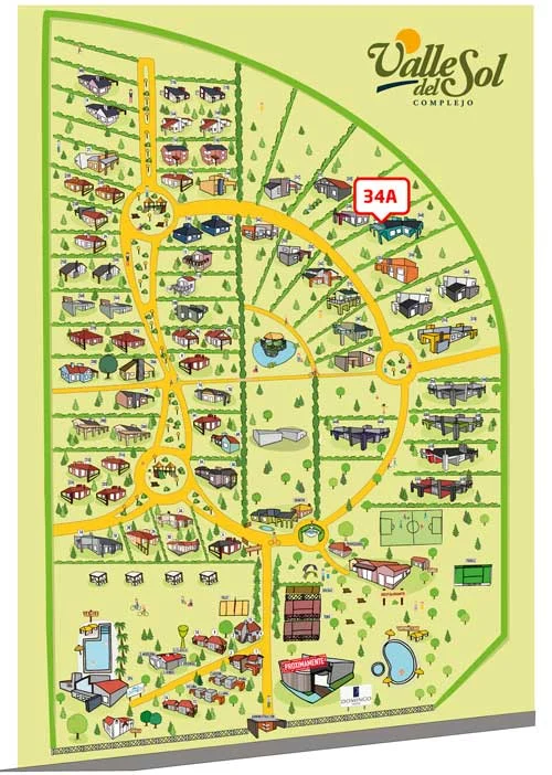 Ubicación de Casa 34-A en el complejo