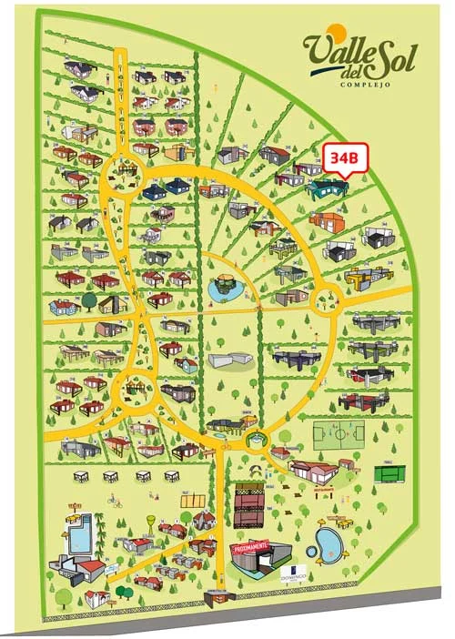 Ubicación de Casa 34-B en el complejo
