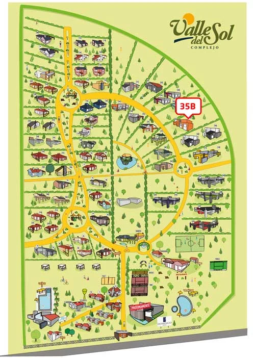 Ubicación de Casa 35-B en el complejo