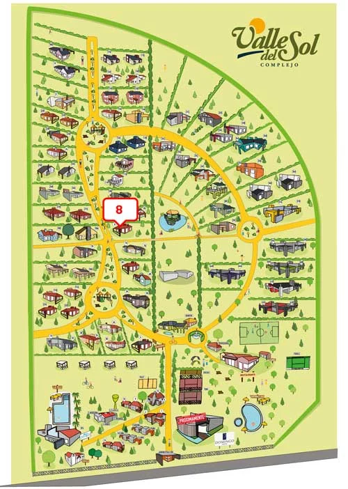 Ubicación de Casa 8 en el complejo