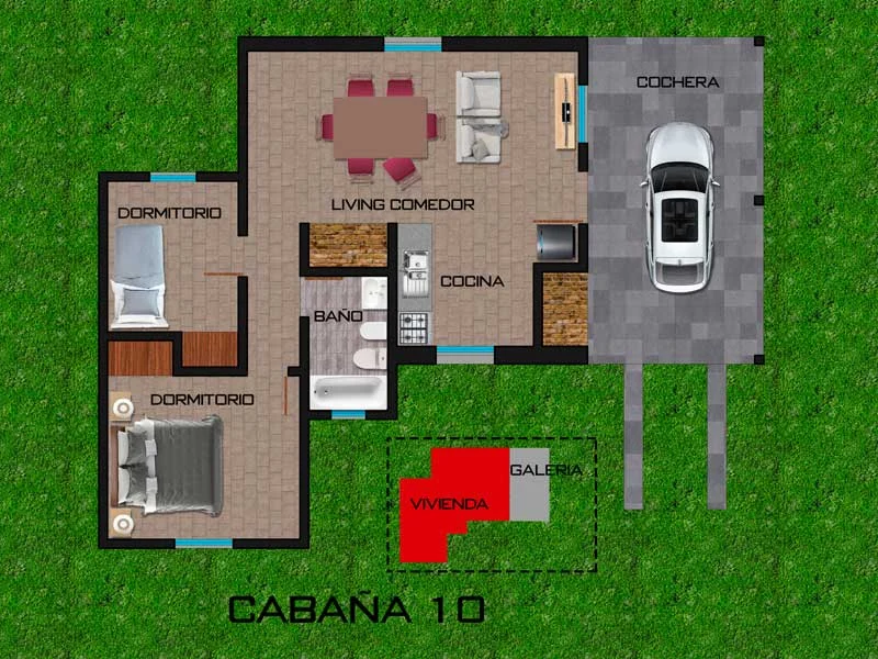 Plano Cabaña 10