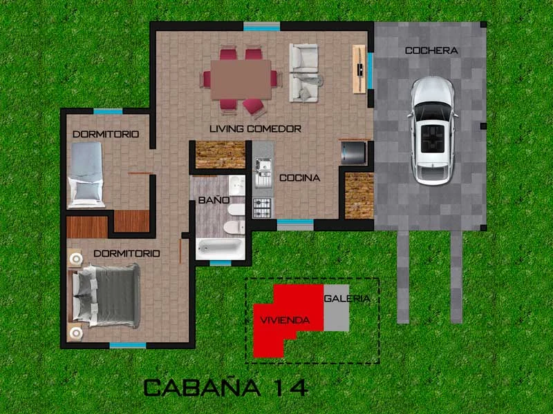 Plano Cabaña 14