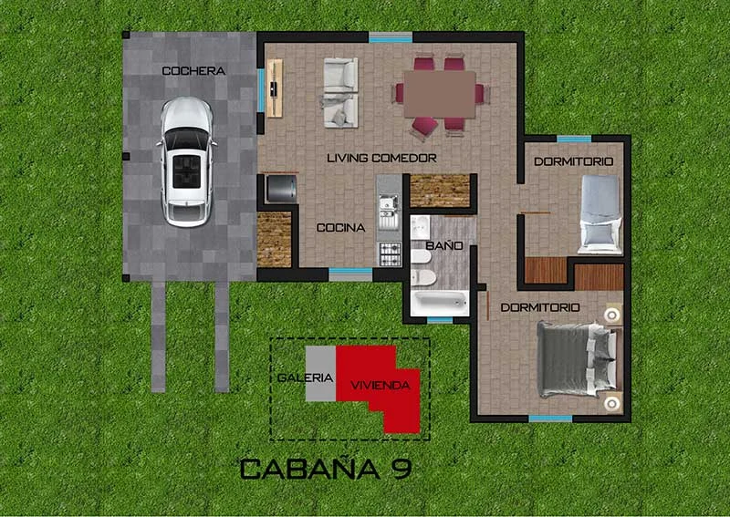 Plano Cabaña 9