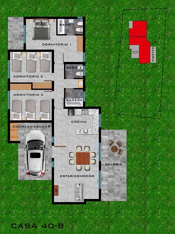 Plano Casa 40-B