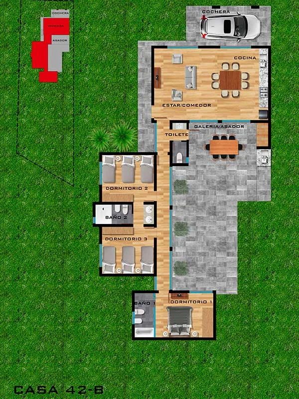 Plano Casa 42-B