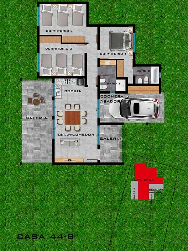 Plano Casa 44-B