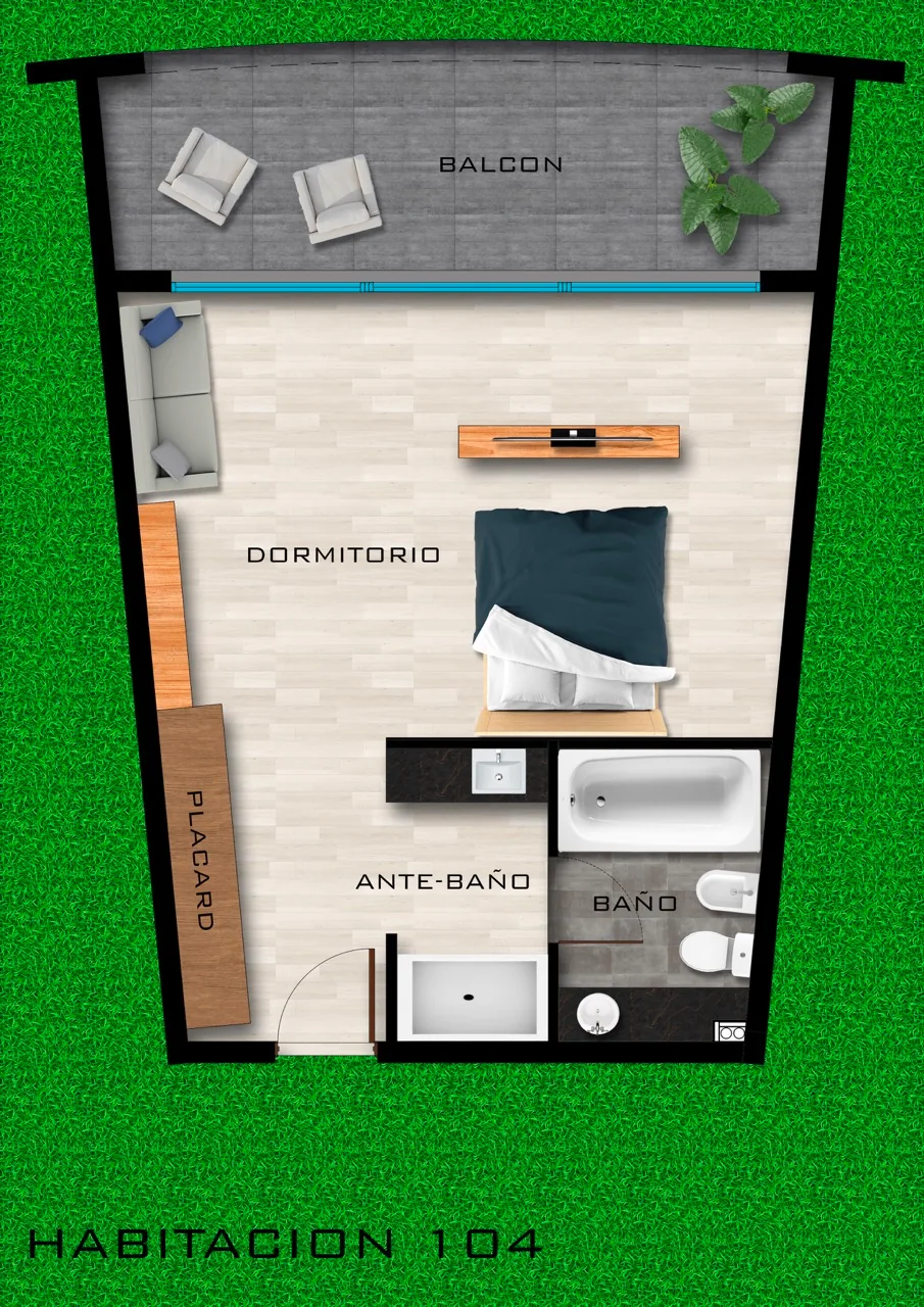 Plano Habitación 104