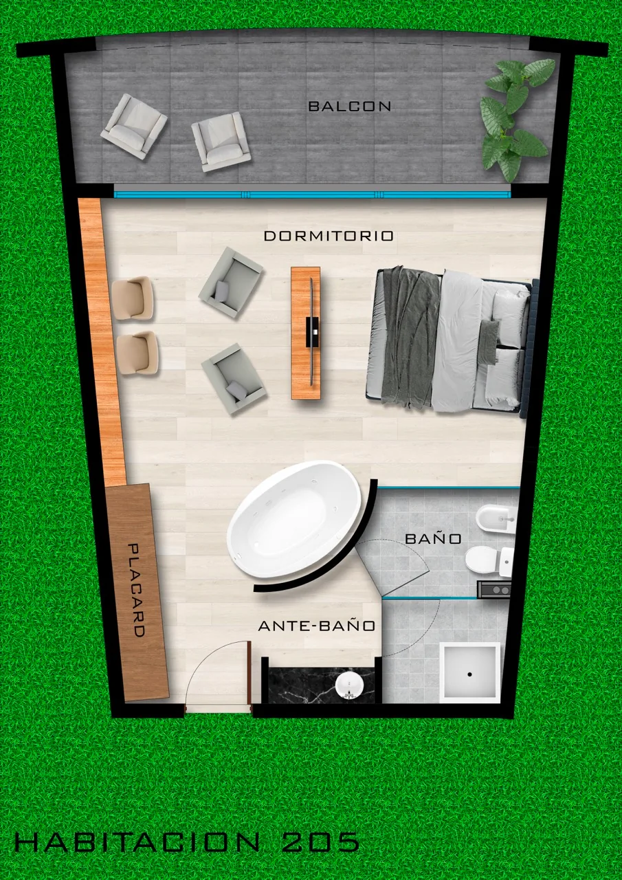 Plano Habitación 205