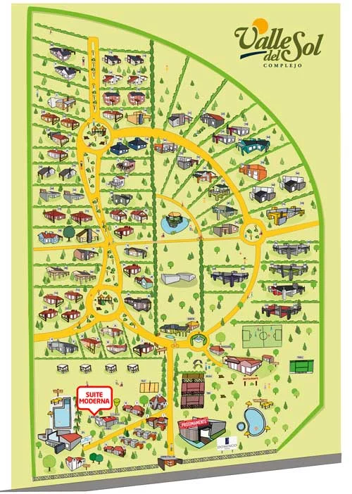 Ubicación de Suite Moderna en el complejo